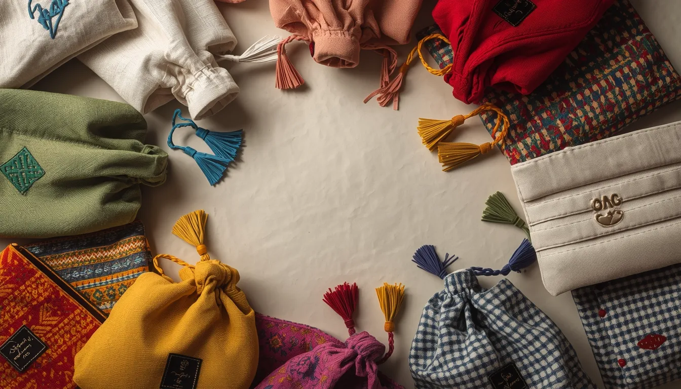 Custom fabric pouches